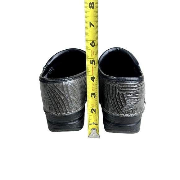 Dansko Metallic Gray Green Leather Clogs Career Work Nurse Size 38 (US 7.5-8) - Picture 8 of 14